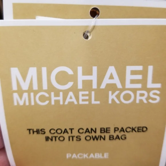SOLD NWT! Michael Kors Reversible MK Logo Hooded Packable Puffer Jacket Size XXS - Picture 15 of 16